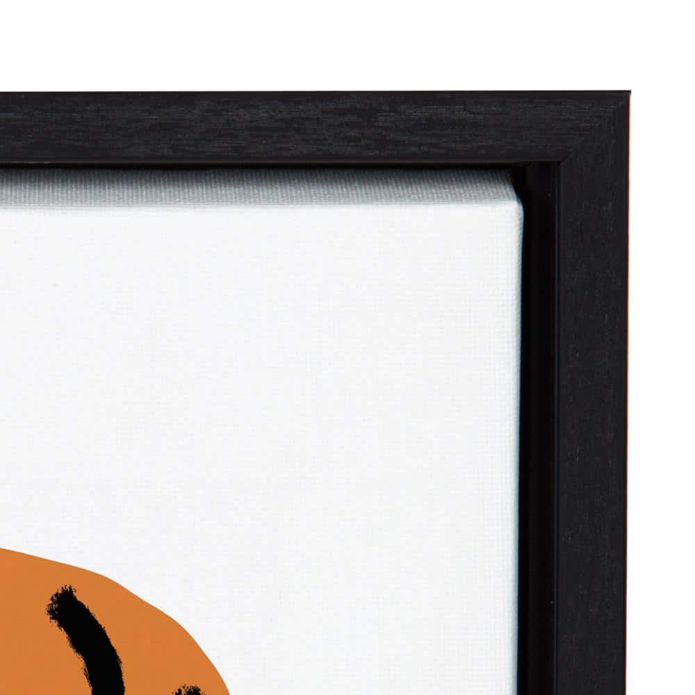 Marcello Velho Abstract Faces Orange and Black Canvas Art Set