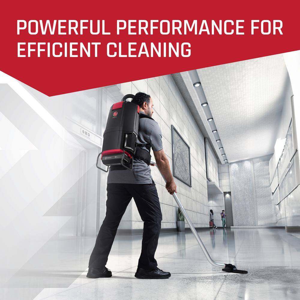 Black Cordless HEPA Filter Backpack Vacuum Cleaner for Commercial Use