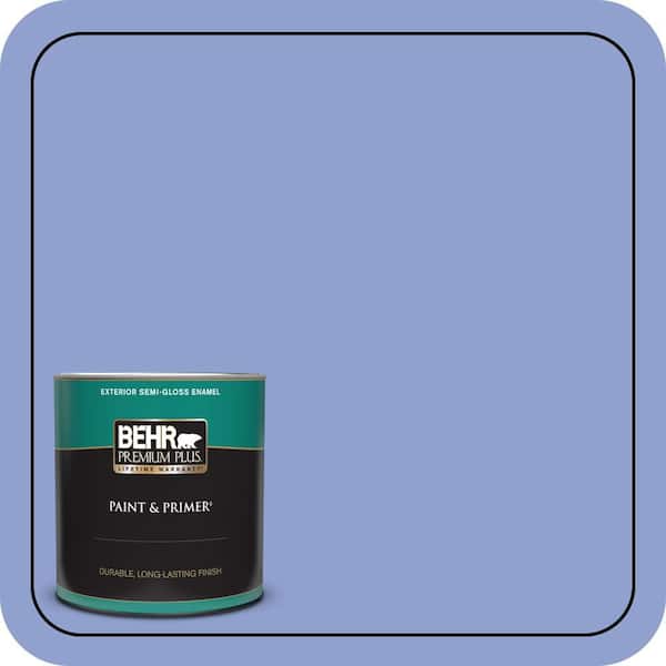 BEHR PREMIUM PLUS 1 qt. #600B-4 Pageant Song Semi-Gloss Enamel Exterior Paint & Primer