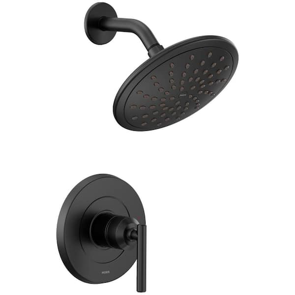 Gibson 1 Handle Shower Trim Kit in Matte Black (Valve Not Included)