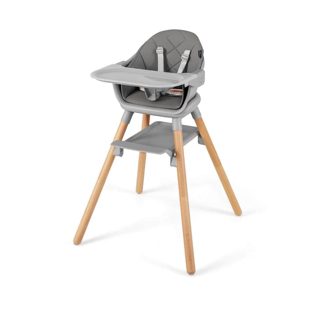 Convertible 6-in-1 Baby High Chair with Wood Legs and Double Detachable Tray price history on PriceWatchPro