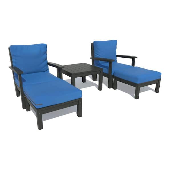 Highwood Bespoke Deep Seating 5-Piece Chaise Set with Side Tableand with Cushions