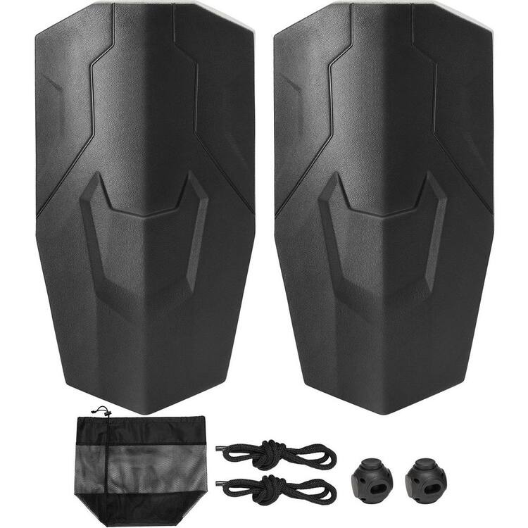 SKYSHALO Boat Fenders, 8.6in. x 16in.Boat Bumpers for Docking, Marine EVA Boat Dock Fender Bumper with Ropes, Storage Bag, Black