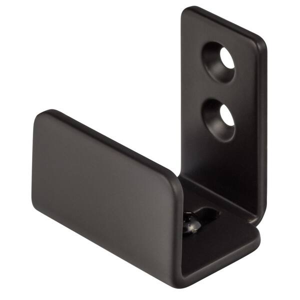 Ccjh Antique Black Sliding Barn Door Floor Guide – Adjustable Wall Mount System With Roller, 1 Pack