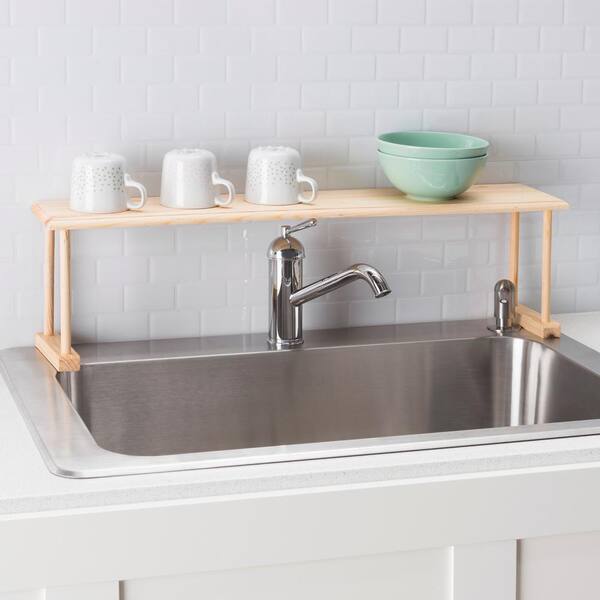 Home Basics 29.87 in. x 6.00 in. x 8.5 in. Over-the-Sink Wooden