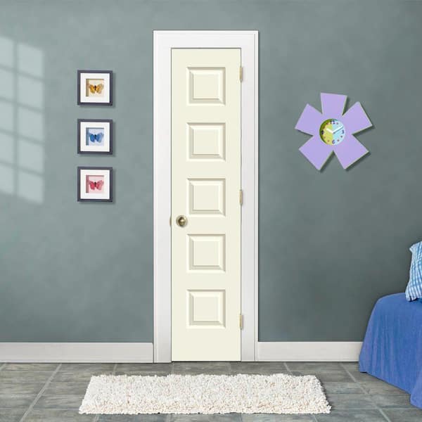 18 in. x 80 in. Rockport Vanilla Painted Smooth Molded Composite MDF Interior Door Slab