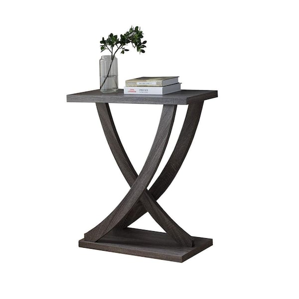 Benzara 32 in. Distressed Gray Standard Rectangle Wood Console