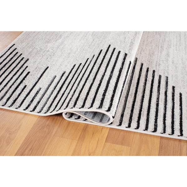 Fulton 2 ft. 7 in. x 8 ft. Cream Bohemian Stripe Runner Rug