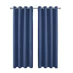 70 in. W x 63 in. L Blackout Curtains with Grommet Top Room Darkening Noise Reducing , Navy Blue（1 Panel）