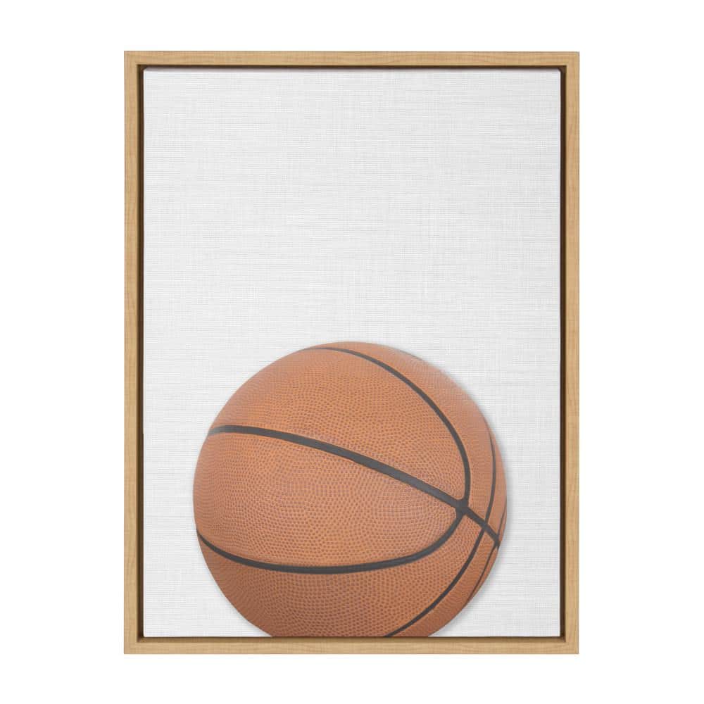 Sylvie Basketball Portrait Color Framed Canvas Wall Art