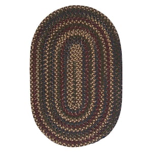 Winchester Brown 2 ft. x 3 ft. Oval Moroccan Wool Blend Area Rug