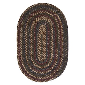 Winchester Brown 2 ft. 3 in. x 3 ft 10 in. Oval Moroccan Wool Blend Area Rug
