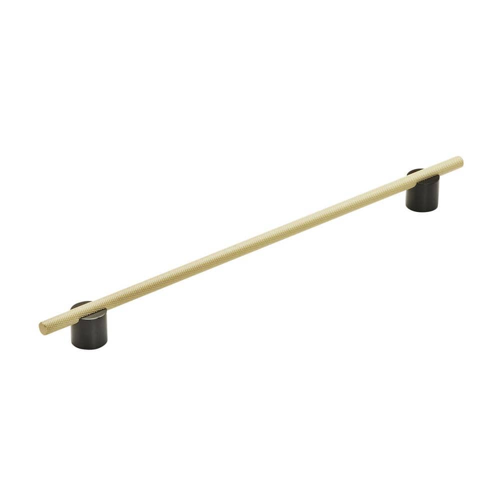 Transcendent 12-5/8 in. (320mm) Modern Matte Black/Matte Gold Bar Cabinet Pull price history on PriceWatchPro