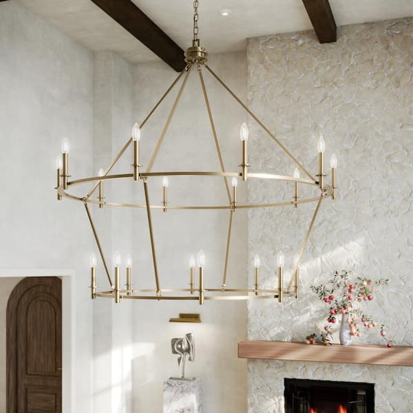 KICHLER Carrick 54.25 in. 18-Light Champagne Bronze Traditional