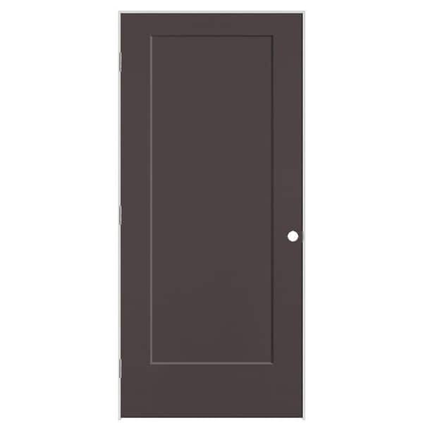 Masonite 36 in. x 80 in. 1-Panel Lincoln Park Right-Hand Hollow Core Willow Wood Molded Composite Single Prehung Interior Door
