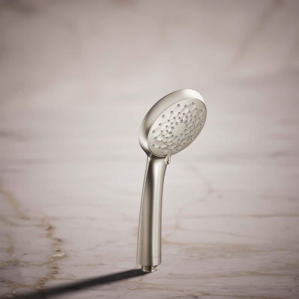 Vibrant Brushed Nickel Multifunction Wall Mounted Handheld Shower Head