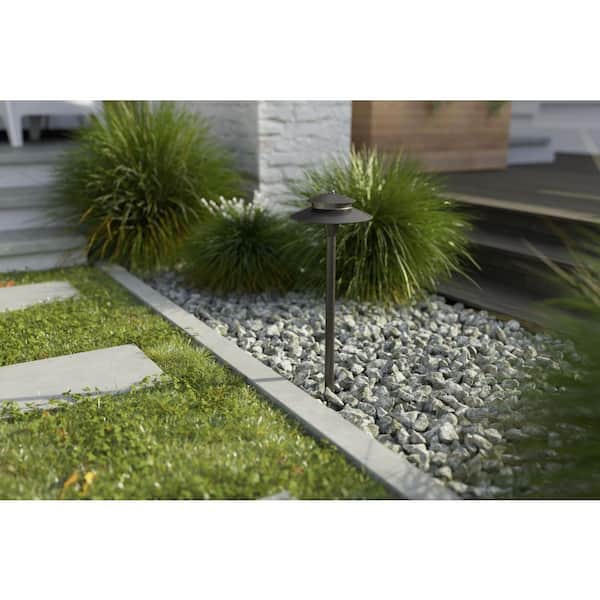 Low Voltage 8.5 in. Centennial Brass Hardwired Weather Resistant Path Light with No Bulbs Included