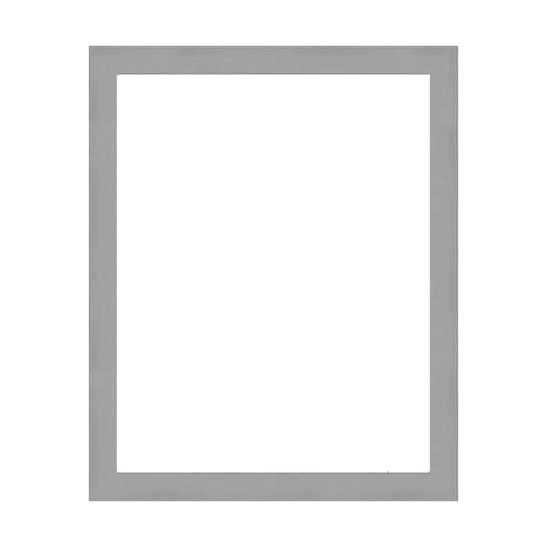 Amanti Art Mirror Makeover Brushed Nickel 25.25 in. W x 31.25 in. H Bathroom Mirror Frame Border Kit-Fits a 24 x 30 Mirror