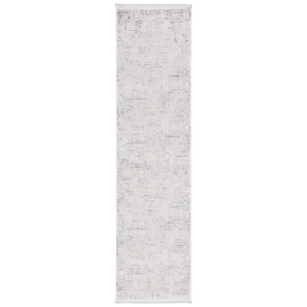 Whisper 2 ft. x 10 ft. Light Gray/Beige Monochrome Marle Runner Rug