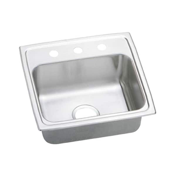 Elkay Pacemaker Drop-In Stainless Steel 19 in. 3-Hole Single Bowl Kitchen Sink
