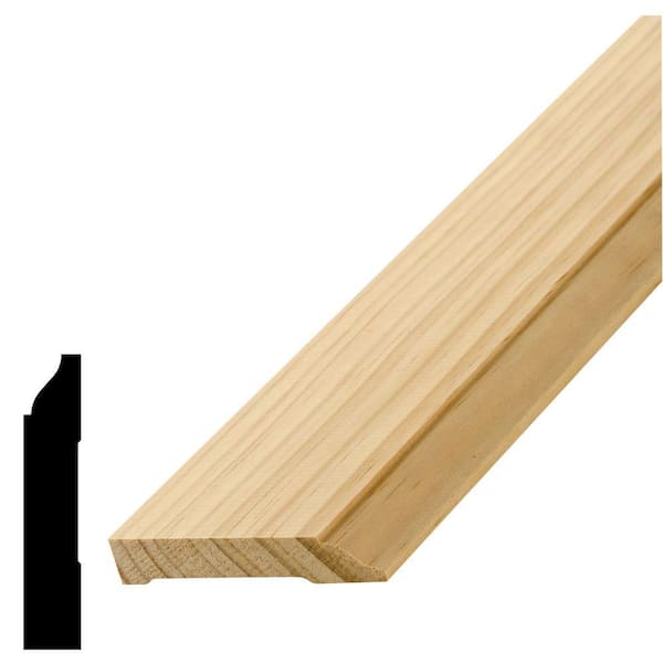 Alexandria Moulding WM 624 9/16 in. x 3 in. Pine Base Moulding