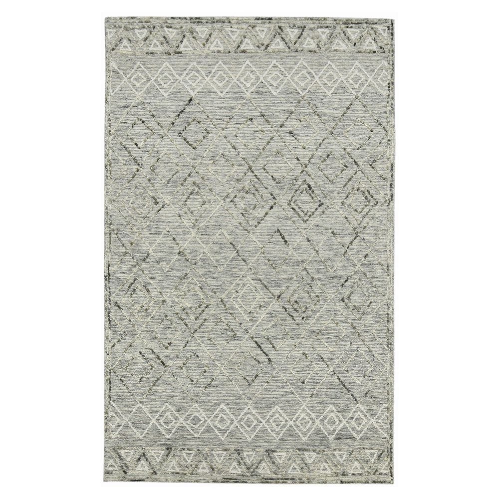 2' X 3' Gray Ivory And Black Wool Argyle Hand Hooked Area Rug price history on PriceWatchPro
