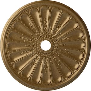 1-1/2 in. x 31-1/2 in. x 31-1/2 in. Polyurethane Kirke Ceiling Medallion, Pale Gold