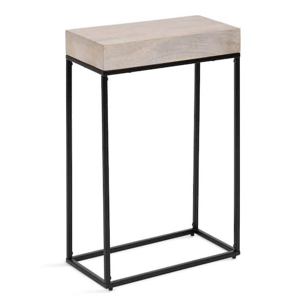 Kate and Laurel Karlsen 16 in. W. White Rectangle Transitional Wood End Table