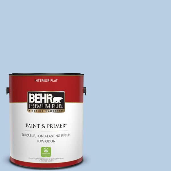 BEHR PREMIUM PLUS 1 gal. #570C-3 Tender Twilight Flat Low Odor Interior Paint & Primer