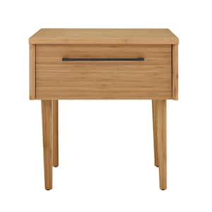 Sienna 1-Drawer Caramelized Nightstand 20.9 in. H x 20.1 in. W x 18.6 in. L