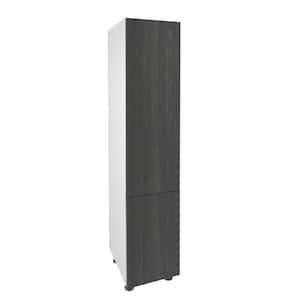 Ready to Assemble Threespine 18 in. x 96 in. x 24 in. Stock Pantry Cabinet in Carbon Marine
