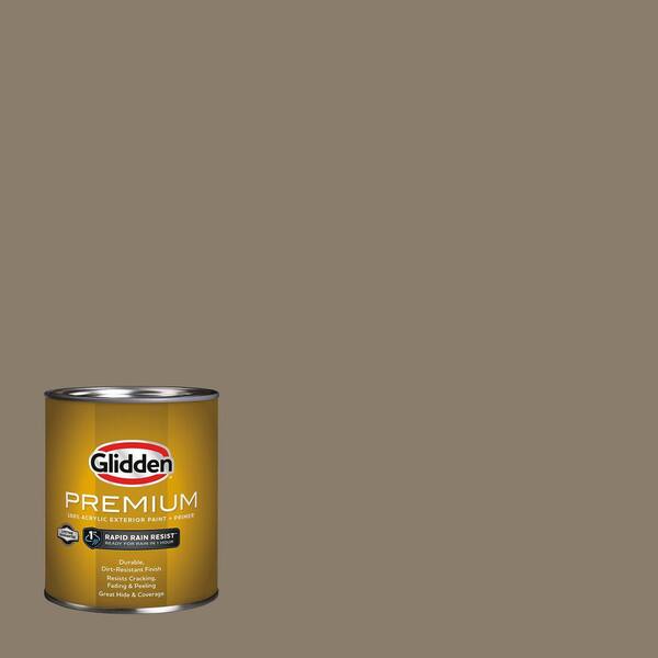 Glidden Premium 1 qt. PPG1024-6 Patches Satin Exterior Latex Paint ...