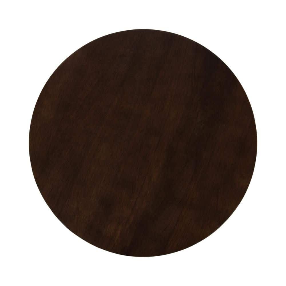 Talcott 16 in. Dark Brown Round Solid Wood End Table - thumbnail 6