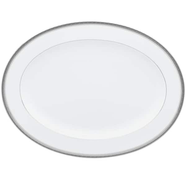 Charlotta Platinum 16 in. (Platinum) Porcelain Oval Platter