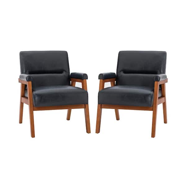 Tig Dining Chair Brown Leather Cushion + Reviews