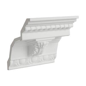 5-1/4 in. x 5-3/8 in. x 6 in. Long Acanthus Leaf Corbel with Egg and Dart Polyurethane Crown Moulding Sample