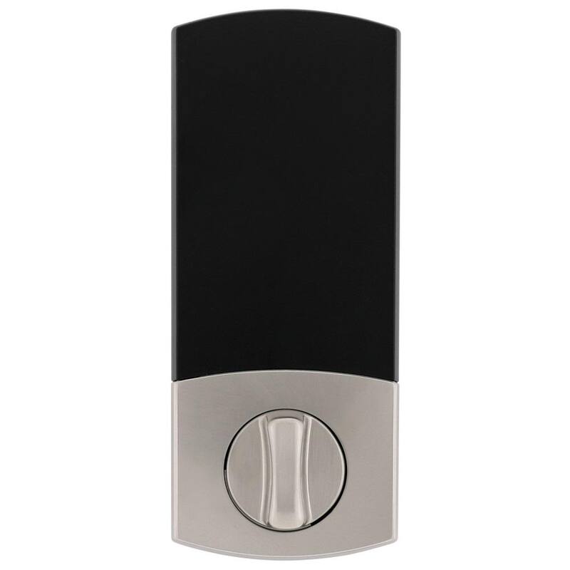 Hubspace Satin Nickel Square Biometric Fingerprint Electronic Touchpad Deadbolt