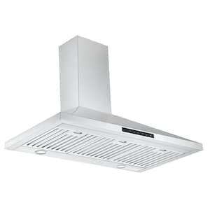 WPNL636 36 in. Convertible Wall Mounted Range Hood in Stainless Steel with Night Light Feature