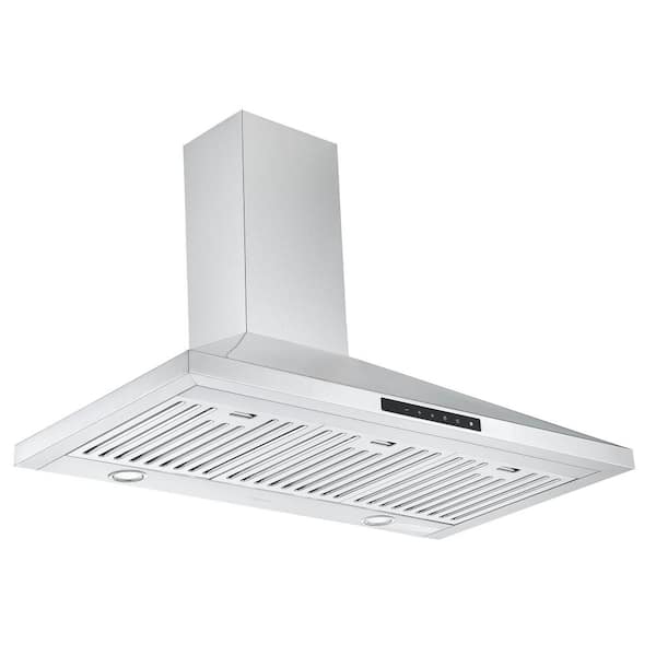 Ancona WPNL636 36 in. Convertible Wall Mounted Range Hood in Stainless Steel with Night Light Feature