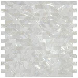 Mother of Pearl Tile 12 in. x 12 in. White Mosaic Seamless Rectangular Shell Tile for Kitchen Backsplash(9.5 sq.ft./Box)