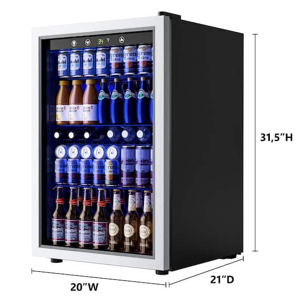 ゾネ SIMZLIFE 20.3 in Single Zone 145-Cans Freestanding Beverage and