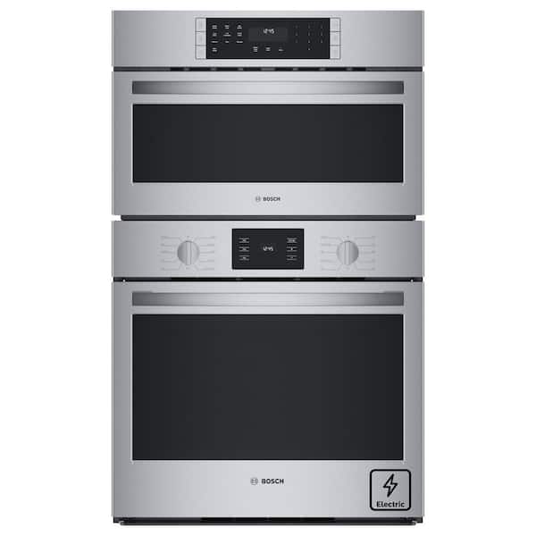 500 Series 30 in. Double Electric Convection Wall Oven Self-Clean with Speed Cook Built-In Microwave in Stainless Steel