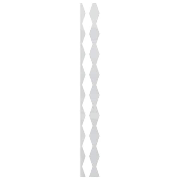 Ekena Millwork Cimarron 0.125 in. T x 0.25 ft. W x 4 ft. L White Acrylic Resin Decorative Wall Paneling 24-Pack
