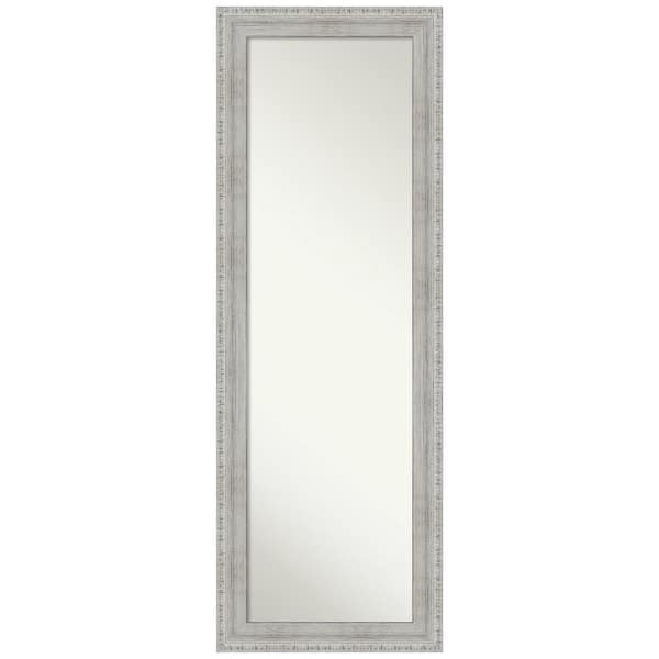 Amanti Art Large Rectangle Rustic Whitewash Casual Mirror (52.5 in. H x 18.5 in. W)