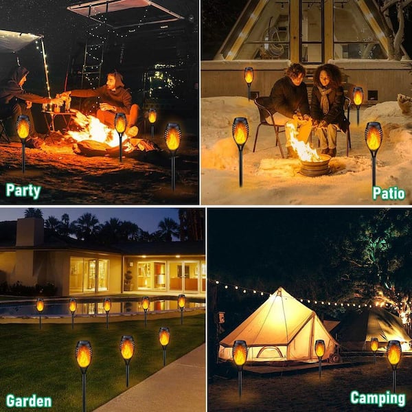 FAWEY TRED INC Waterproof Solar Light with Flickering Flame for