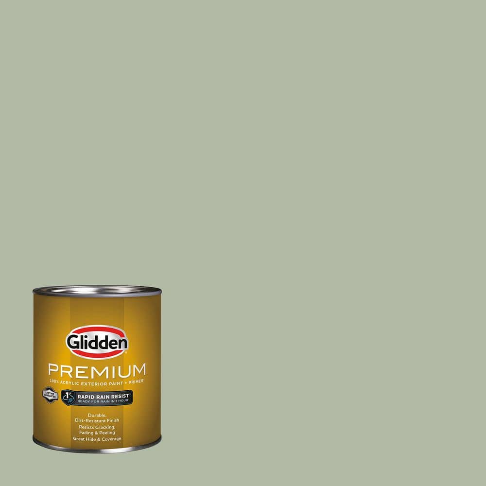 Glidden Premium 1 qt. PPG1124-4 Light Sage Semi-Gloss Exterior