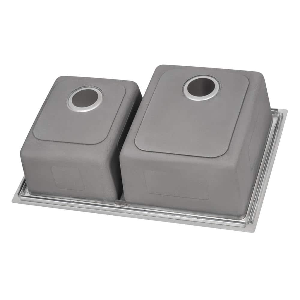 Ruvati 36" Stainless Steel Double Bowl Drop-In Kitchen Sink