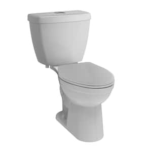 Foundations 2-Piece 1.1 GPF/1.6 GPF Dual Flush Elongated Toilet in White