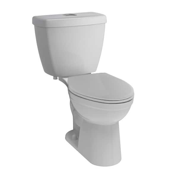 Delta Foundations 2-Piece 1.1 GPF/1.6 GPF Dual Flush Elongated Toilet in White