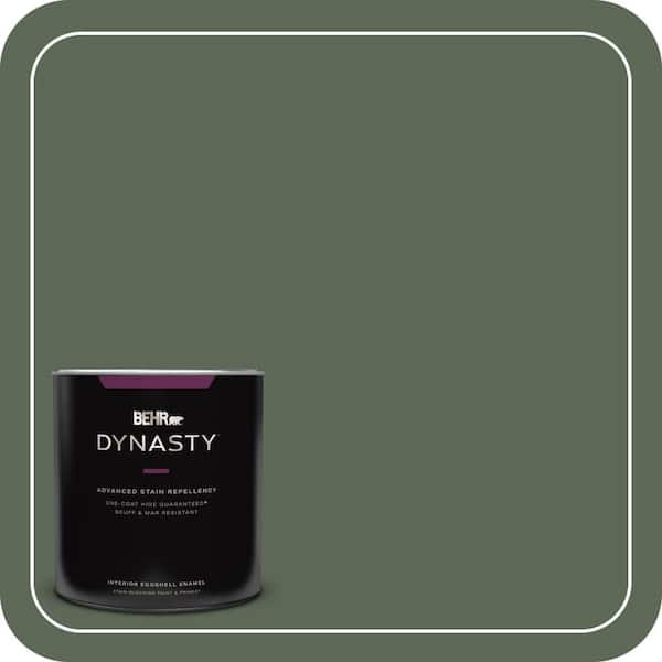 BEHR DYNASTY 1 qt. #MQ6-15 Less Travelled One-Coat Hide Eggshell Enamel Interior Stain-Blocking Paint & Primer